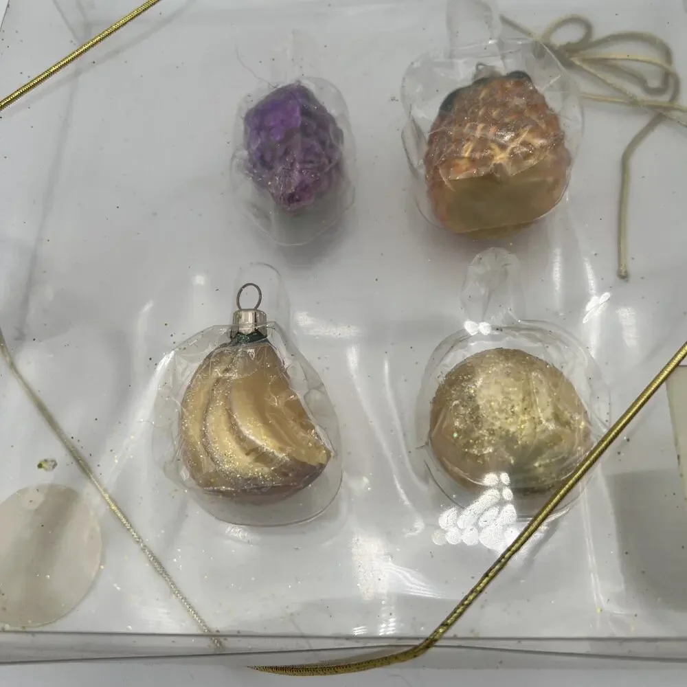 Oberfrankische Mini Glass Fruit Shaped Glass Christmas Ornaments Poland